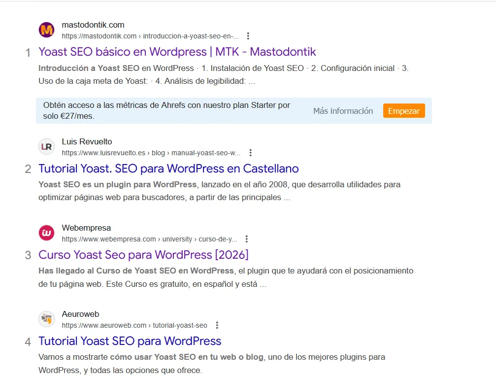 Introducción a Yoast SEO en WordPress