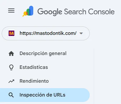 Inspección de urls de Search Console